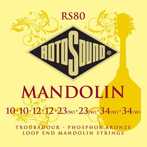 Rotosound RS80 Jeu de cordes pour mandoline Troubadour