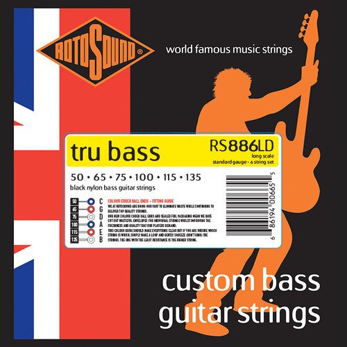 Rotosound RS886LD Black Nylon Long Scale