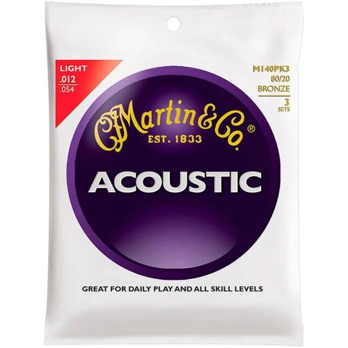 Martin M140PK3 Originals Bronze Light 3 Pack