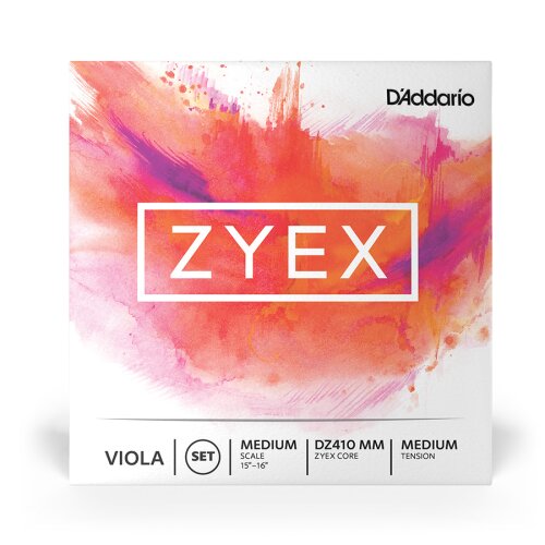 DAddario DZ410 MM Zyex Juego de cuerdas para viola, escala media, tensión media