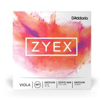 DAddario DZ410 MM Zyex Juego de cuerdas para viola, escala media, tensión media