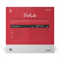 DAddario J1010 1/2M Prelude Cello String Set Medium Tension