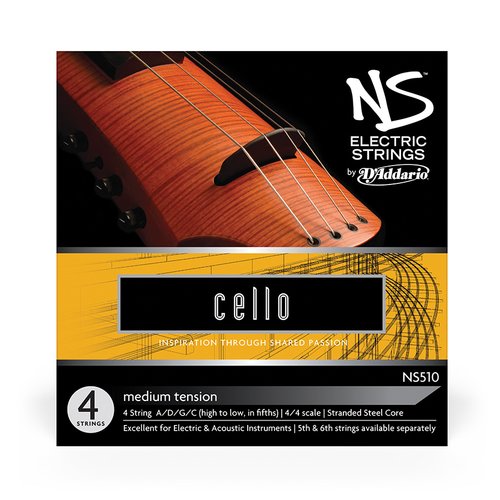 DAddario NS510 NS Electric Jeu de cordes pour violoncelle Medium Tension