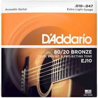 DAddario EJ10 80/20 Bronze Round Wound 010/047