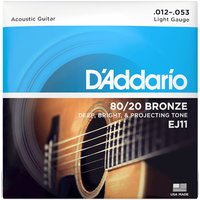 DAddario EJ11 80/20 Bronze Round Wound 012/053