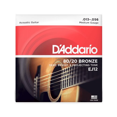 DAddario EJ12 80/20 Bronze Round Wound 013/056