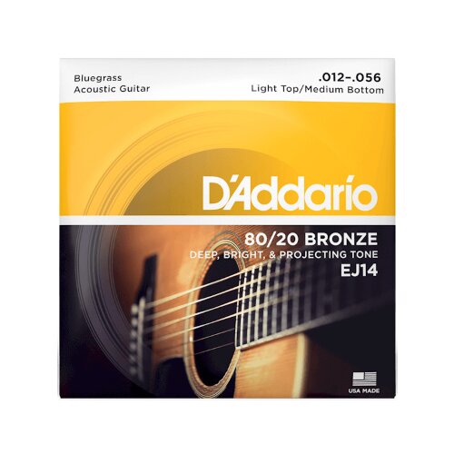 DAddario EJ14 80/20 Bronze Bluegrass Round Wound 012/056