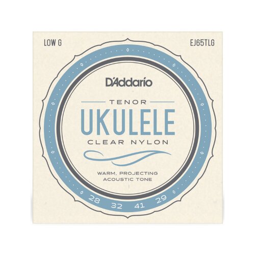 DAddario EJ65TLG Ukulele Tenor Clear Nylon Low G