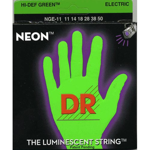 DR NGE-11 NEON HiDef Green SuperStrings - Heavy