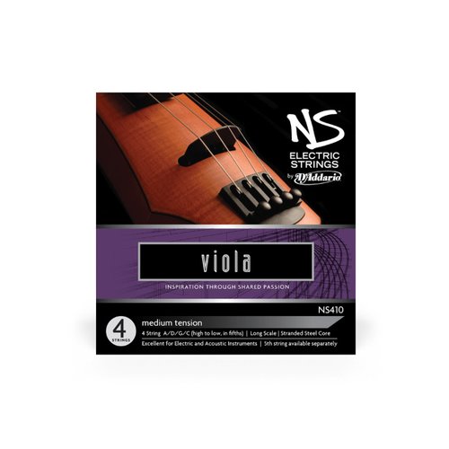 DAddario NS410 Electric Viola Einzelsaiten, Long Scale, Medium Tension