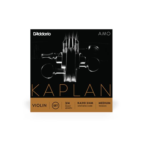 DAddario KA310 3/4M Kaplan Amo Violin Cordes  lunit, 3/4 de taille, tension moyenne