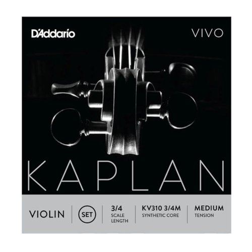 DAddario KV310 3/4M Kaplan Vivo Violn Cuerdas sueltas, Escala 3/4, Tensin Media