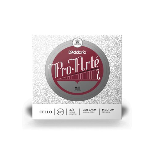 DAddario J5901 3/4M Pro-Arte Violoncello 3/4, Tensione Media Corde Singole