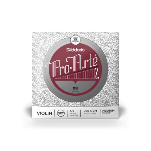DAddario J56 1/2M Pro-Arte Violin Einzelsaiten, 1/2 Scale, Medium Tension