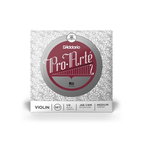 DAddario J56 1/4M Pro-Arte Violin Einzelsaiten, 1/4 Scale, Medium Tension