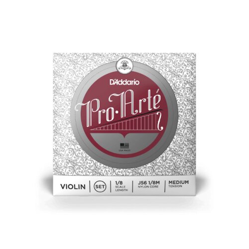 DAddario J56 1/8M Pro-Arte Violin Einzelsaiten, 1/8 Scale, Medium Tension