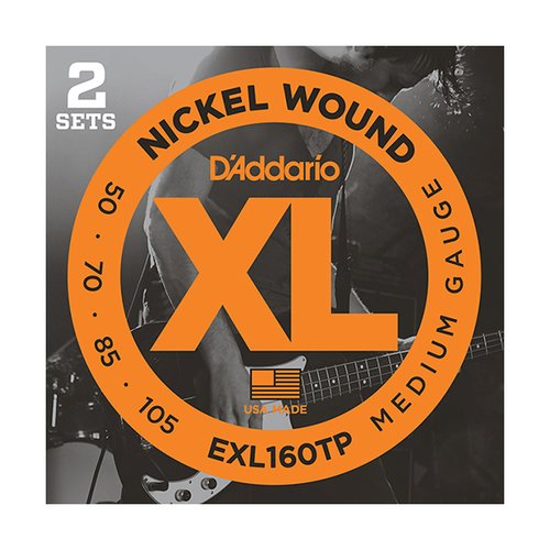 DAddario EXL160TP Pack de 2 jeugos 50-105