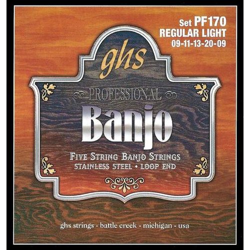 Cuerdas GHS PF170 Stainless Steel 5-String Banjo
