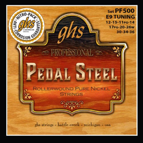 GHS PF500 Pedal Steel Nickel Rockers - E9 Tuning
