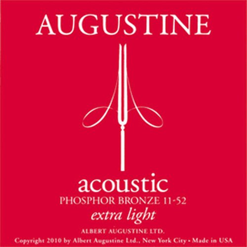 Cordes Augustine Rouge 011/052 pour guitare folk
