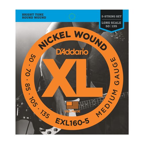 DAddario EXL160-5 Cordes de basse 5-cordes 50-135