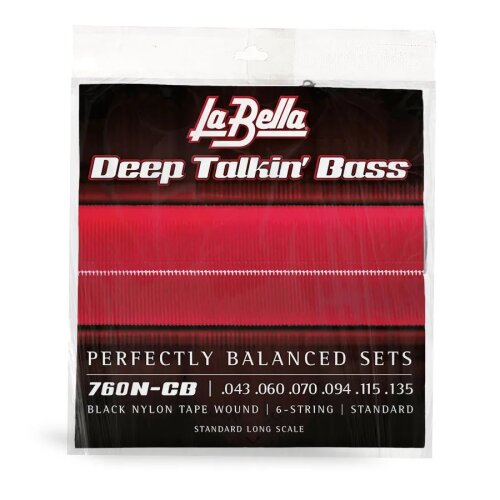 La Bella 760N-CB 6-Corde Black Nylon Bass 029/128