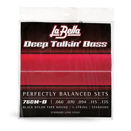 La Bella 760N-B 5-Corde Black Nylon Bass 060/128