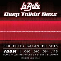 Cordes La Bella 760N Black Nylon Bass 060/115