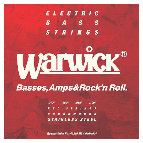 Warwick Red Strings 4-String Stainless Steel 040/100