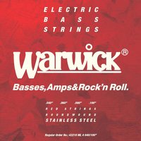 Warwick Red Strings 4-Saiter Stainless Steel 040/100