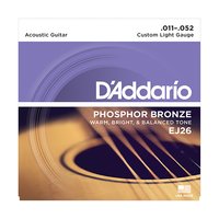 Cordes DAddario EJ26 Phosphor Bronze - Jeu de 6 cordes