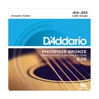 Cordes DAddario EJ16 Phosphor Bronze - Jeu de 6 cordes