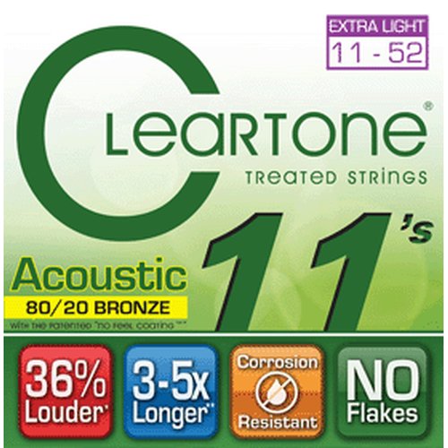 Cordes Cleartone CT7611 Bronze Cordes guitare folk 011/052