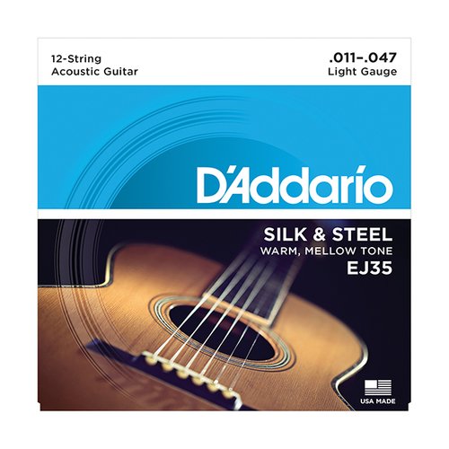 Cordes DAddario  EJ-35, guitare 12 cordes