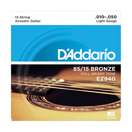 DAddario EZ-940 10/50 Jeu de 12 cordes guitare acoustique