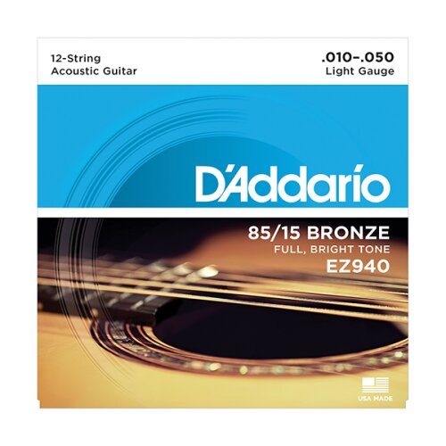 DAddario EZ-940 10/50 Saitensatz 12-Saiter Westerngitarre