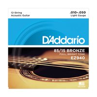 DAddario EZ-940 10/50 Jeu de 12 cordes guitare acoustique