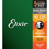 Elixir 14207 Nickel Plated Steel 045/135 5-Cuerdas