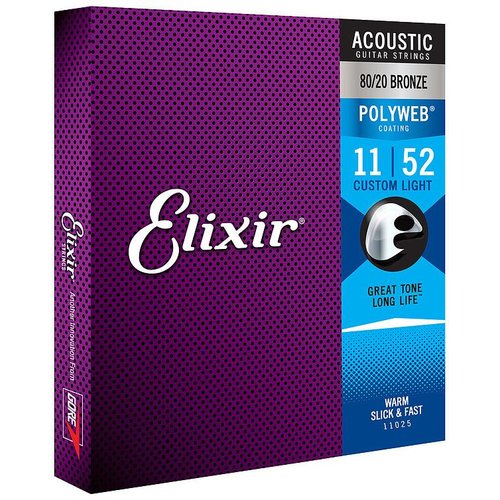 Elixir Acoustic PolyWeb 011/052 Custom Light