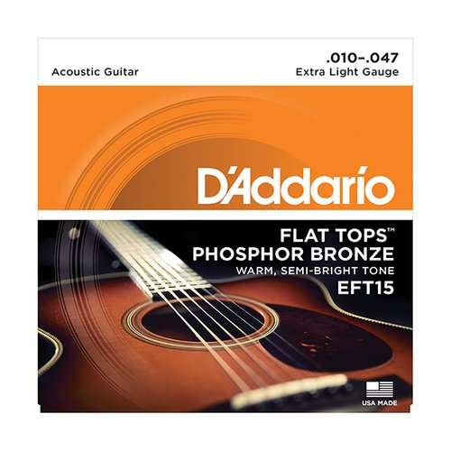 DAddario EFT15 Flat Tops Cuerdas de guitarra acstica 10-47