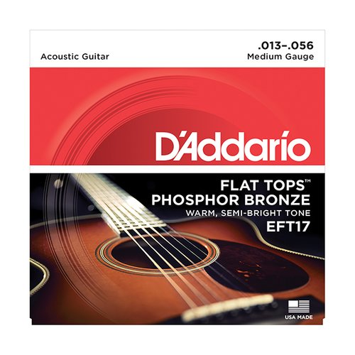 DAddario EFT17 Flat Tops Cordes de guitare acoustique 13-56