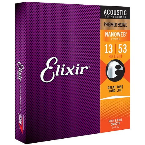 Elixir Acoustic NanoWeb 013/053 Phosphor Bronze HD Light
