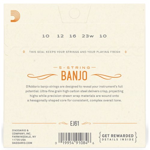 Cordes DAddario EJ61 Banjo Nickel 010/023