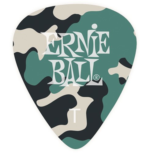 Ernie Ball Camouflage Plektren, 12er Pack Thin