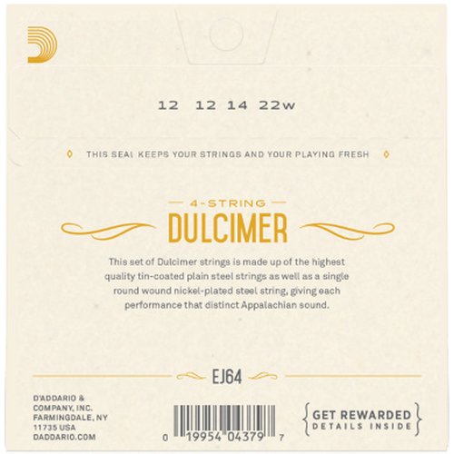 DAddario EJ64 Dulcimer - 4-Corde