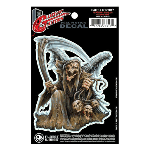 DAddario Guitar Tattoo Reaper 3 Skulls