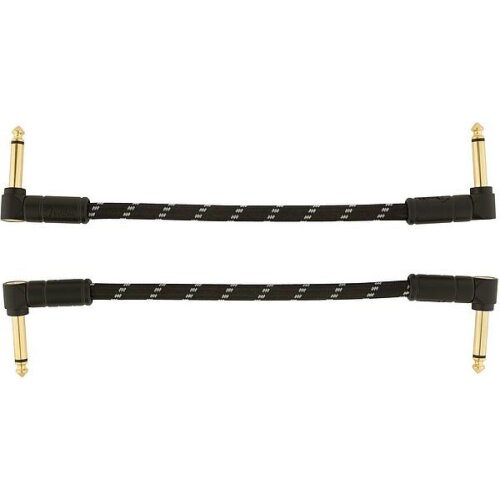 Fender Deluxe Series Patch Cable Two-Pack 15cm Black Tweed