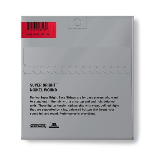 Cordes Dunlop DBSBN30130 Nickel Plated Steel Super Bright 030/130
