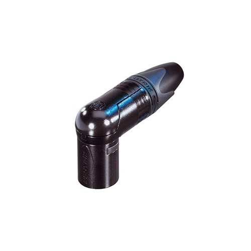Neutrik NC3MRX-BAG right angle male cable connector, black
