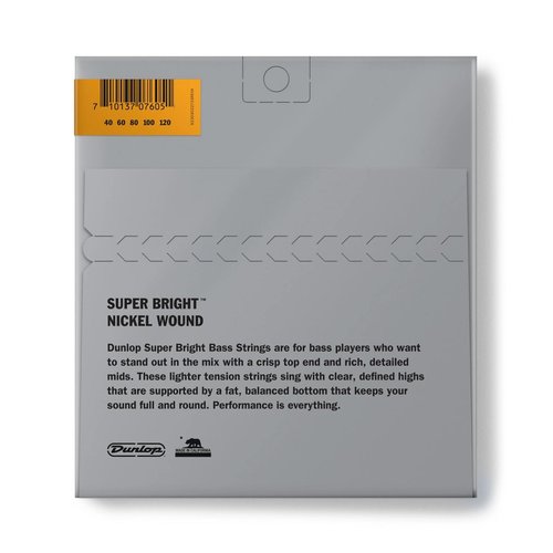 Dunlop DBSBN40120 Nickel Plated Steel Super Bright 040/120